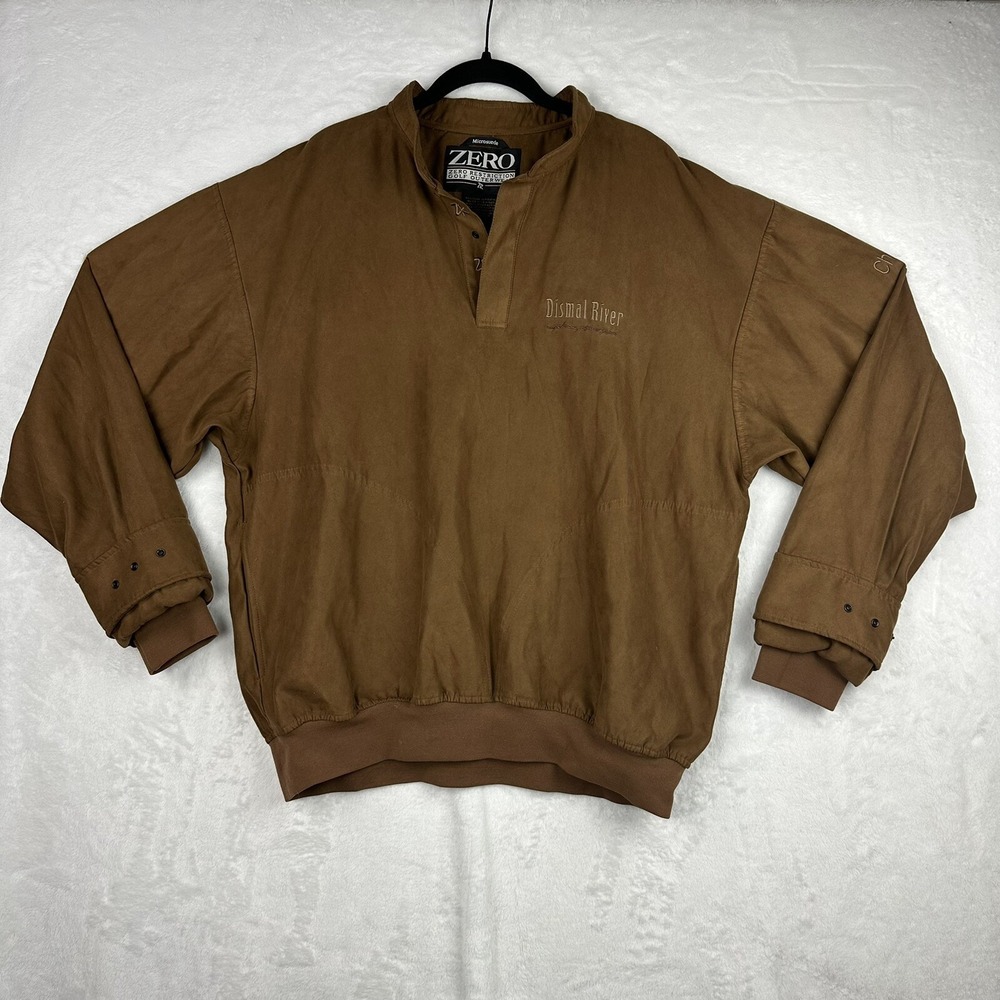 Zero Restriction Golf Outerwear Large Microsuede Brown  Mens Jacket Coat
